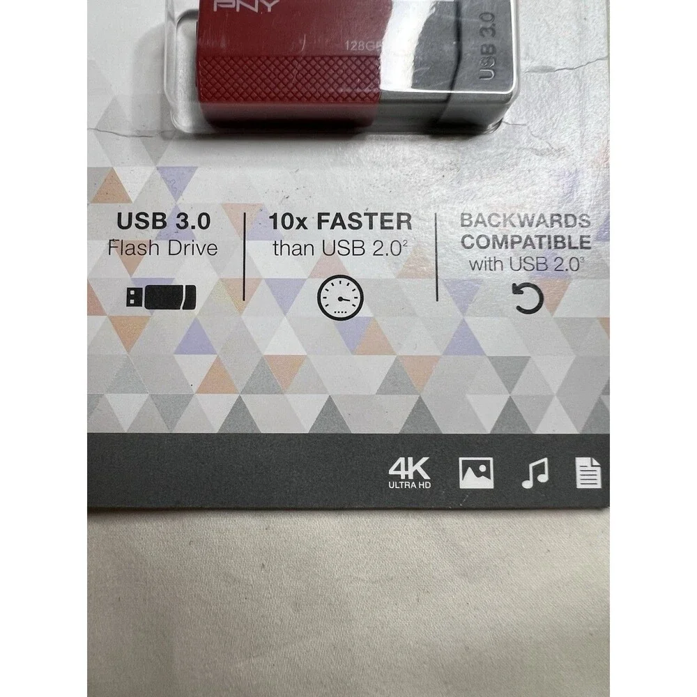 PNY USB 3.0 Flash Drive 128GB Red NEW